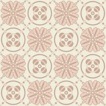 Creative ceramic tile beige monochrome pastel color, square tile design vecto Stockillustratie