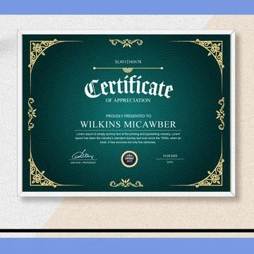 Creative Certificate Design 2023 Stock Illustration