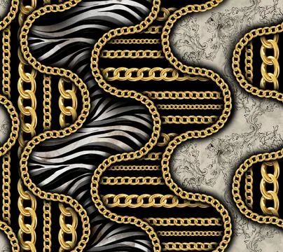 Creative chain pattern. Illustrazione stock