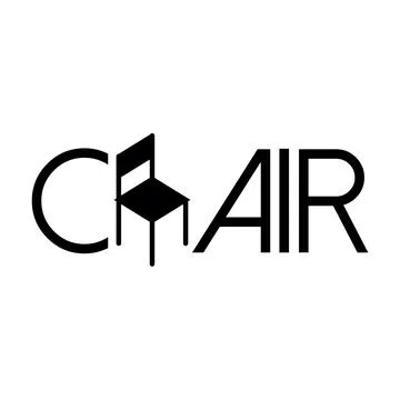 Creative Chair Logo Design Illustrazione stock