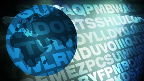Creative chaos of random letters and alphabet characters typographic background Stock Footage 260745379