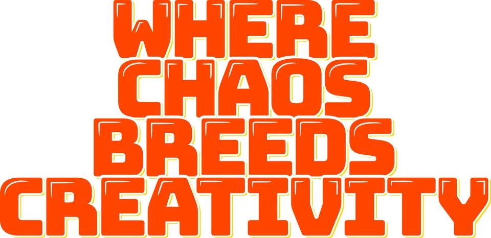 Creative Chaos Typography Design Stock Illustration