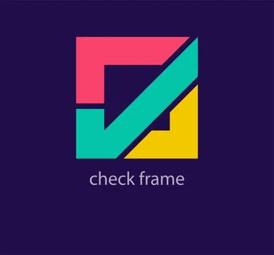 Creative check mark logo design. Stock Illustration