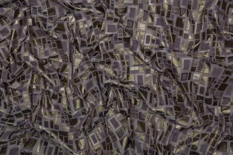 Creative checked gray fabric with shiny textile texture background Stock Illustration