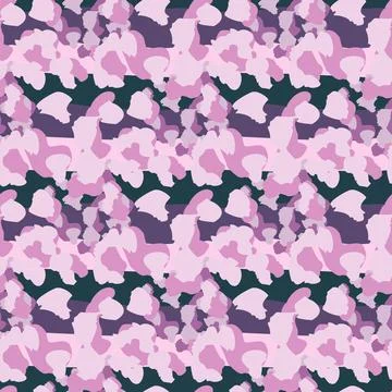 Creative cheetah camouflage seamless pattern. Camo leopard elements backgroun イラスト素材