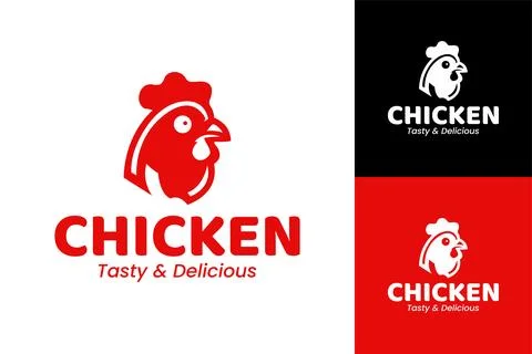 Creative Chicken Logo Design for Fast Food Branding Stock Illustration
