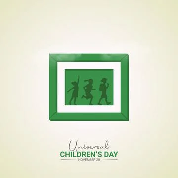 Creative Children's ads design. Universal Children's Day, Celebrated Novemb.. Stock Illustration