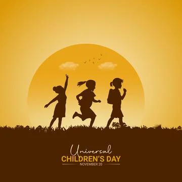 Creative Children's ads design. Universal Children's Day, Celebrated Novemb.. Stock Illustration