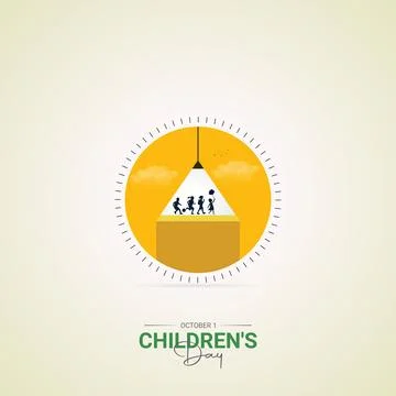 Creative Children's Day ads design. Children's Day, Celebrated November 14,.. Stock Illustration