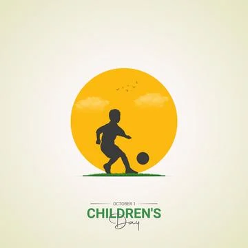 Creative Children's Day ads design. Children's Day, Celebrated November 14,.. Illustrazione stock