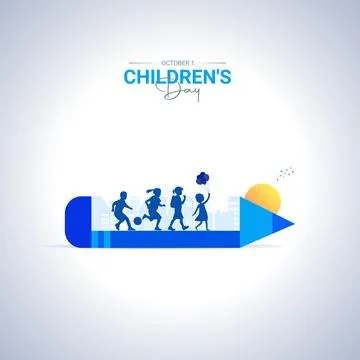 Creative Children's Day ads design. Children's Day, Celebrated November 14,.. Stock Illustration