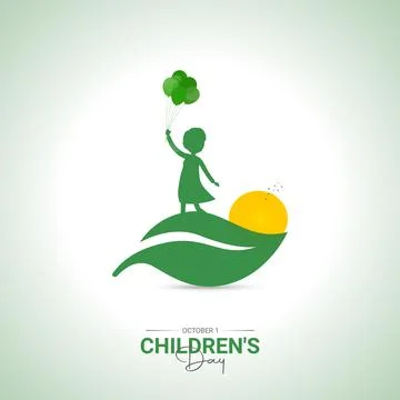 Creative Children's Day ads design. Children's Day, Celebrated November 14,.. Stock Illustration