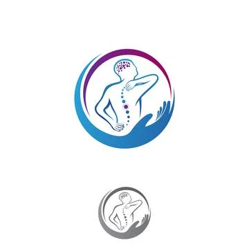 Creative Chiropractic concept logo design template for your best business s.. Stock Illustration