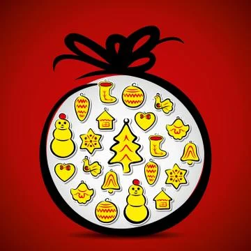 Creative christmas ball vector Stock Illustration