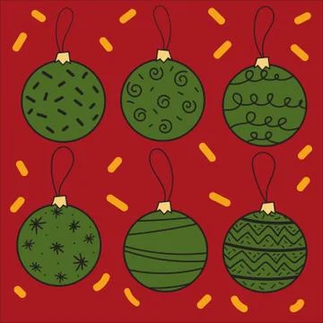 Creative Christmas balls isolated on background Stock Illustration