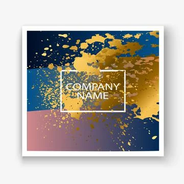 Creative Christmas cover frame design paint golden splatter, gold glitter vec Stock Illustration