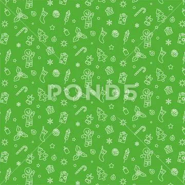 Creative Christmas pattern for wrapping holiday gifts, vector Stock Illustration