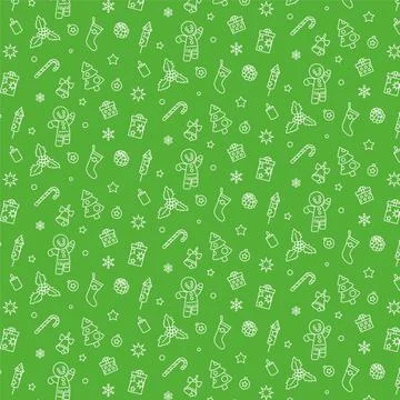 Creative Christmas pattern for wrapping holiday gifts, vector Stock Illustration