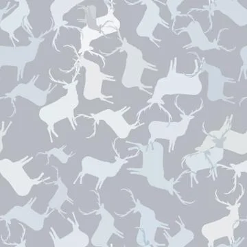 Creative Christmas patterns with deers. + EPS10 Illustrazione stock