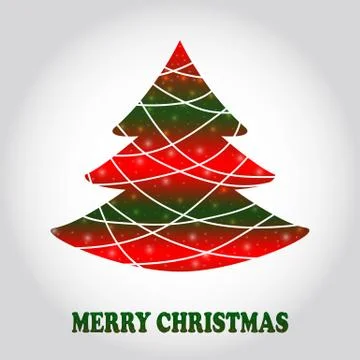 Creative Christmas tree card Stock Illustration