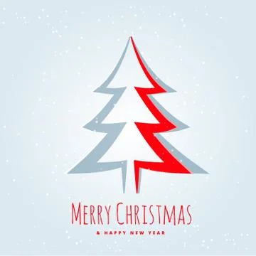 Creative christmas tree design in paper cut style Stock Illustration