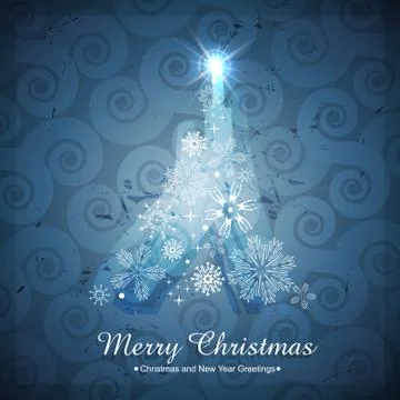 Creative christmas tree Stock Illustration