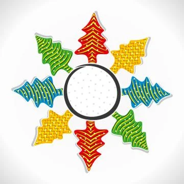 Creative christmas tree label background vector Ilustração Stock