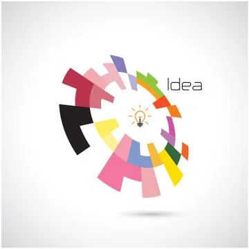 Creative circle abstract vector logo design template. Stock Illustration