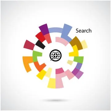 Creative circle abstract vector logo design template. Stock Illustration