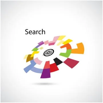 Creative circle abstract vector logo design template. Stock Illustration