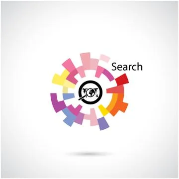 Creative circle abstract vector logo design template. Corporate business tech Stock Illustration