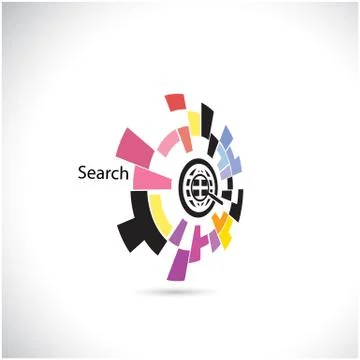 Creative circle abstract vector logo design template. Stock Illustration