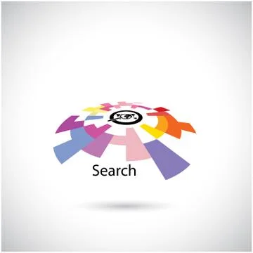 Creative circle abstract vector logo design template. Stock Illustration