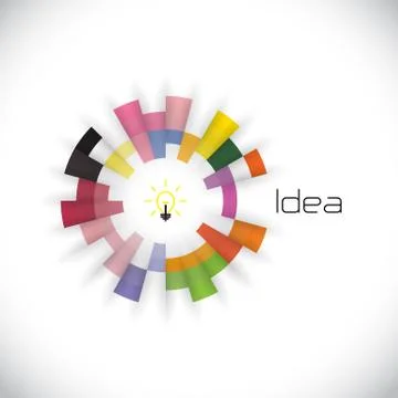 Creative circle abstract vector logo design template. Corporate business tech Stock Illustration