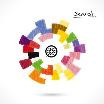 Creative circle abstract vector logo design template. Stock Illustration