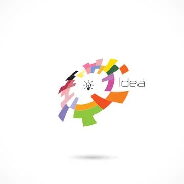 Creative circle abstract vector logo design template. Corporate business tech Illustrazione stock