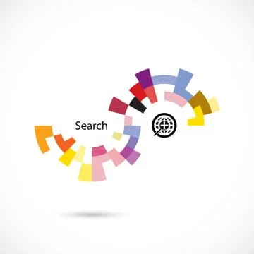 Creative circle abstract vector logo design template. Corporate business tech Stock Illustration