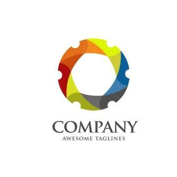 Creative circle abstract vector logo Stock Illustration