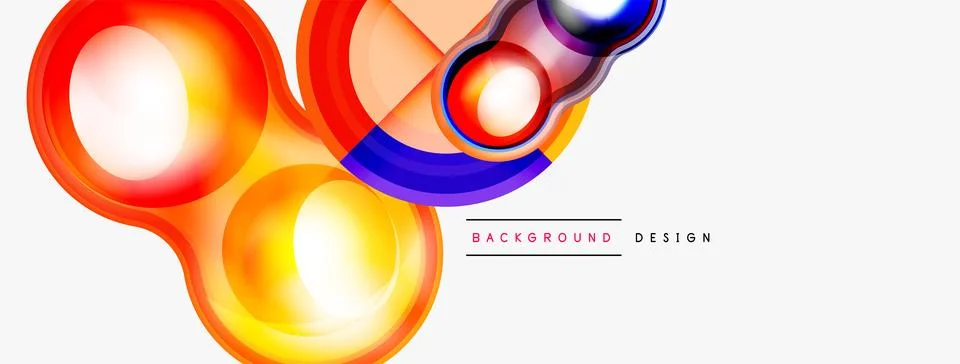 Creative circle geometric abstract background Illustrazione stock