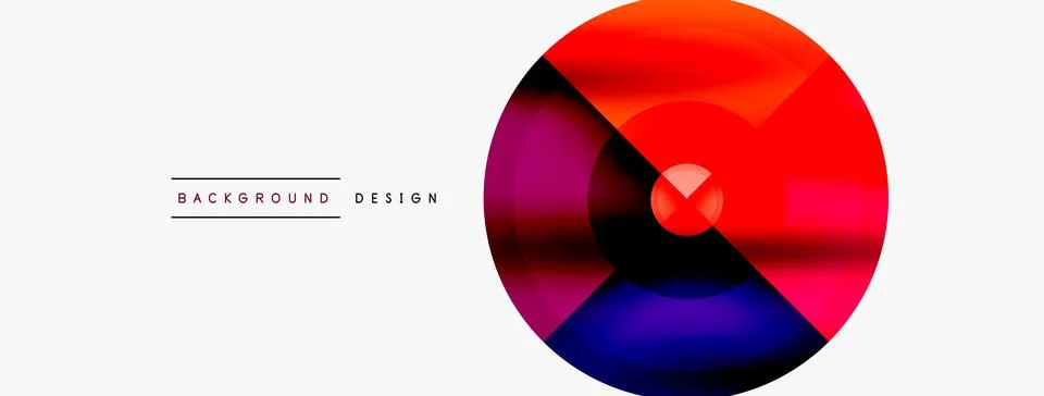 Creative circle geometric abstract background イラスト素材