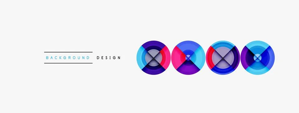 Creative circle geometric abstract background Stock Illustration