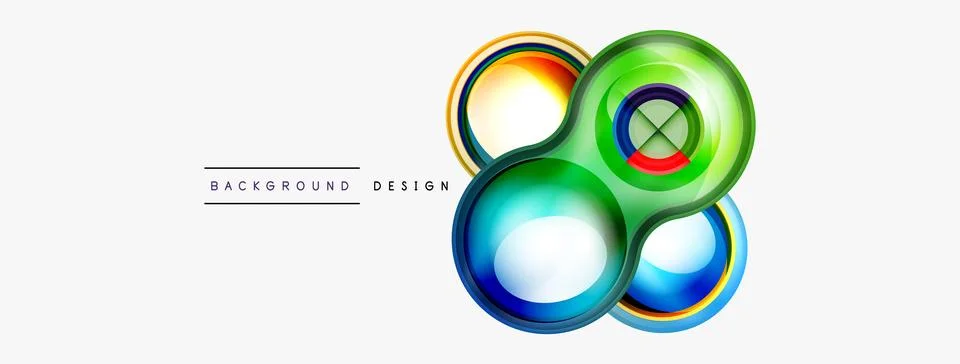Creative circle geometric abstract background Stock Illustration