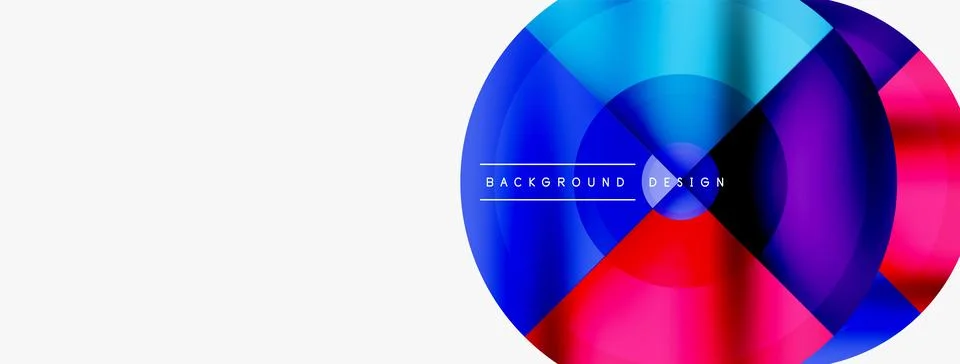 Creative circle geometric abstract background Illustrazione stock