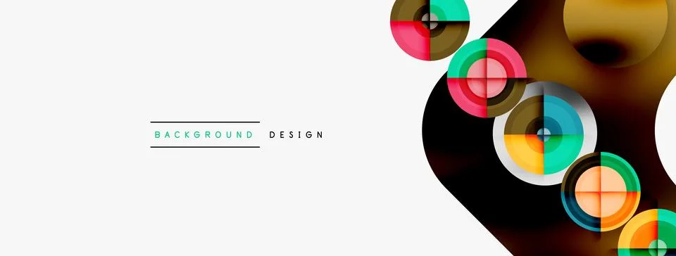 Creative circle geometric abstract background Stock Illustration