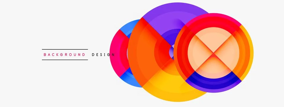 Creative circle geometric abstract background Stock Illustration