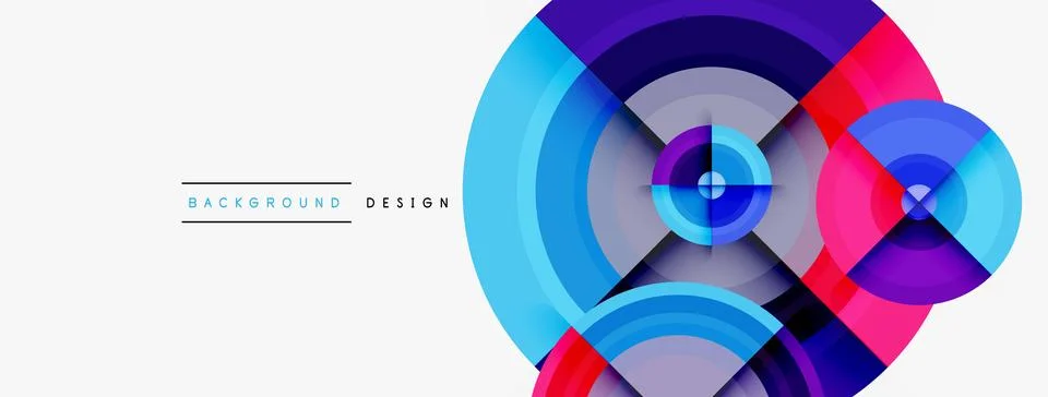 Creative circle geometric abstract background Stock Illustration