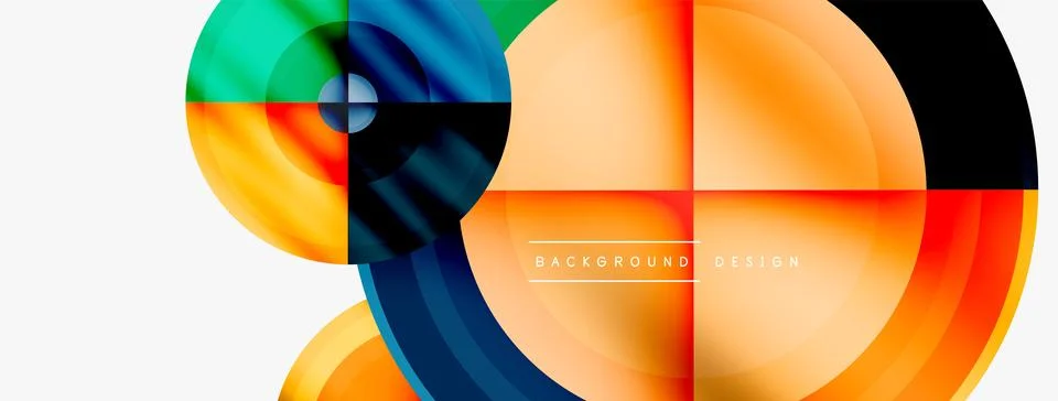 Creative circle geometric abstract background Stock Illustration