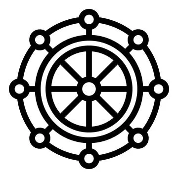 Creative circle icon outline vector. Sad problem Illustrazione stock