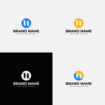 Creative circle modern abstract Initial letter h logo design vector template. Stock Illustration