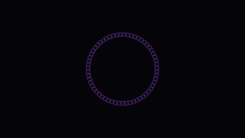 Creative circular design in purple color on a dark background Stock Footage 340188519